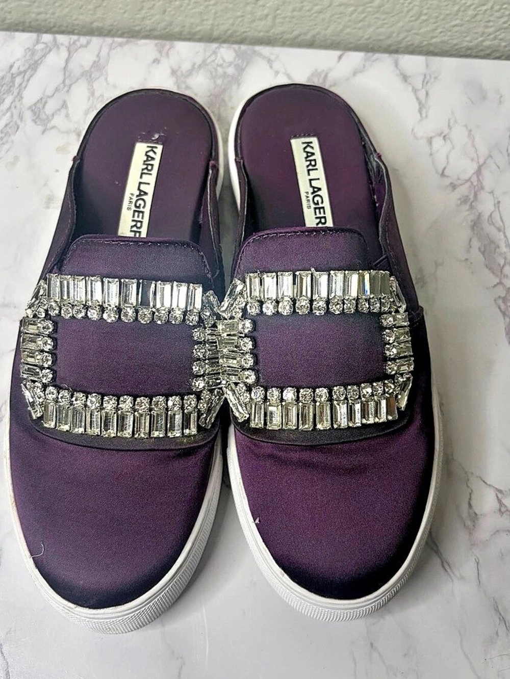 Karl Lagerfeld Embellished Purple Sneakers US 6